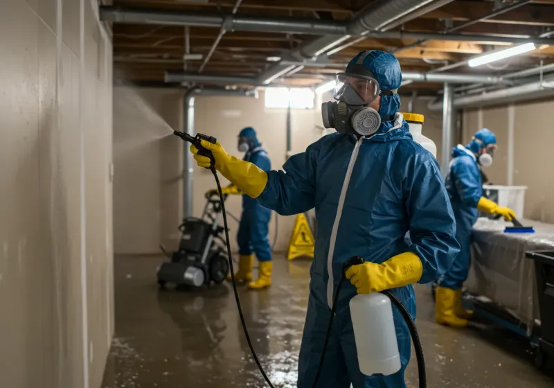 Basement Sanitization and Antimicrobial Treatment process in Alamosa East, CO