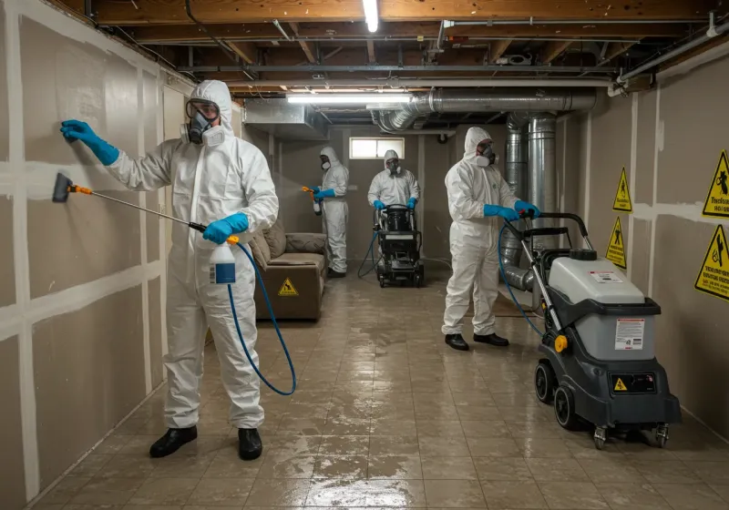 Basement Moisture Removal and Structural Drying process in Alamosa East, CO
